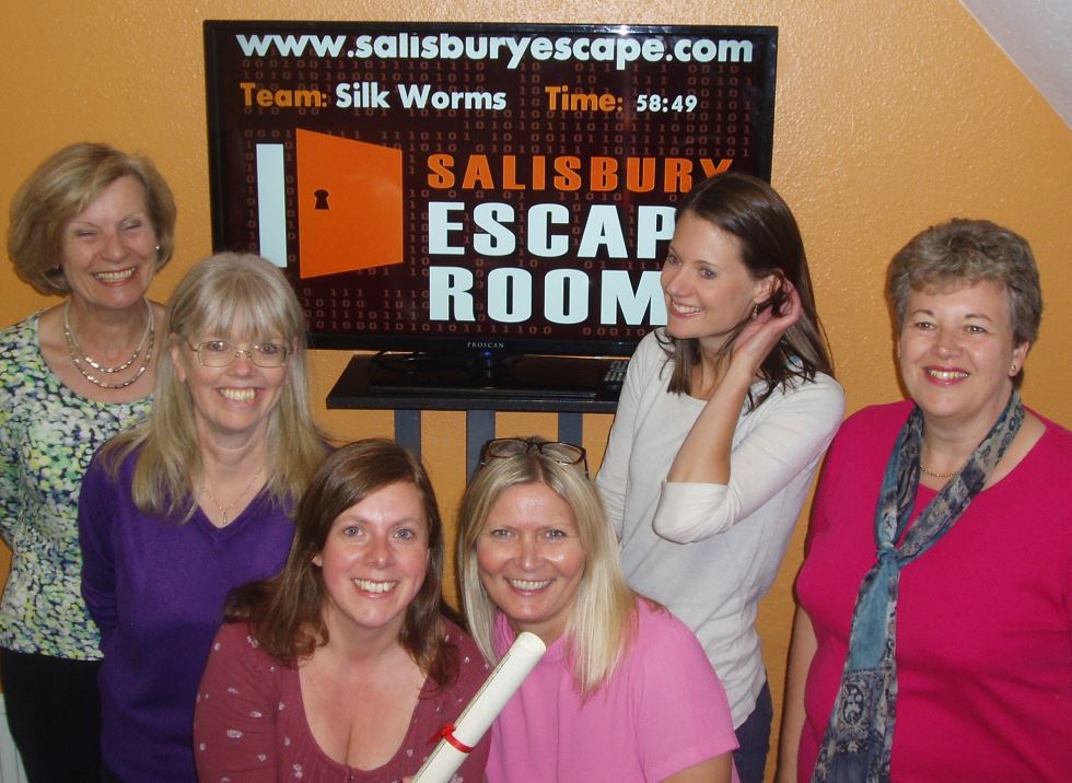 Silkworms Team Fun at the Escape Rooms